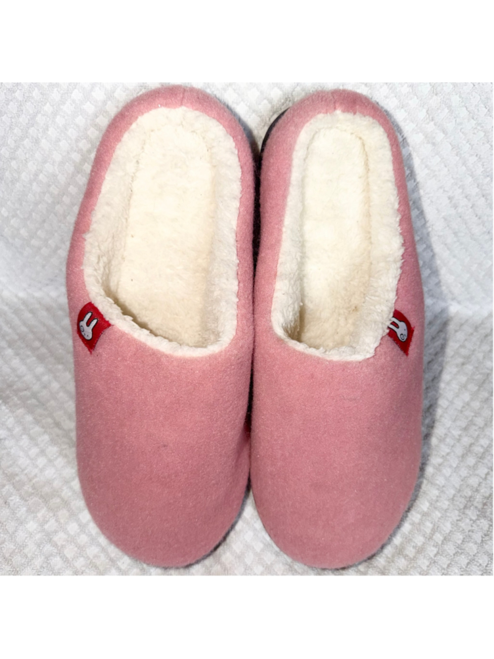 New (Store Display) Women’s Size 12/13 Zubisu Wool Blend Slip On Slippers Pink